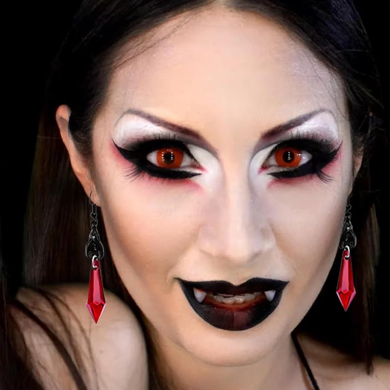 DAYANEY Halloween Earrings, Bride of Chucky Costume for Knife Earrings as Gothic Jewelry, Bat Rhinestone Halloween Gifts Jewelry as Vampire Costume for Women - Image 4